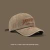 Gorra de béisbol vintage estilo americano de marca de moda para mujer, de verano, con protector solar, lavada, suave y bordada, para hombre.