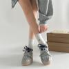 Tênis de treinamento alemão de sola grossa e retrô da moda para todos os estilos, tênis femininos leves de bico redondo e casual Forrest Gump para primavera e outono de 2025