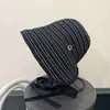 Sombrero de Pescador Rayado Estilo Coreano, Sombrero de Sol Casual Versátil Transpirable de Nicho, Sombrero de Cubo de Moda Nuevo de Verano Estilo Japonés