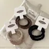 2 peças de elásticos de cabelo trançados macios e elásticos em carda~Simples versáteis duráveis alta elasticidade elásticos para rabos de cavalo altos bons para usar elásticos de cabelo para mulheres