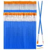 Pincel de pintura a óleo digital infantil com haste de plástico pincel liner de náilon pincel de cabeça chata pincel para pintura em gesso cerâmica pincel para tinta acrílica