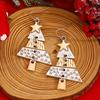 Pendientes largos de árbol de Navidad de aleación transfronteriza para mujer, aretes de moda para fiestas de carnaval, collar, joyería navideña