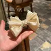 Pinza para el pelo de lazo elegante de alta gama, pinza banana para coleta y recogido estilo lujo ligero, pinza de torsión para media coleta, pinza horizontal, pinza vertical