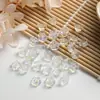 Névoa de Lótus flor de chifre pequena gradiente vidro diy brincos de miçangas feitos à mão acessórios grampo de cabelo antigo material para adorno de roupa chinesa