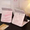 Espejo de Maquillaje para Mujer Tulipán Plegable de Viaje Pequeño Portátil para Estudiante Dormitorio Oficina Escritorio