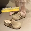 Sapatos Birkenstock com aumento interno de altura, tamancos fechados de sola grossa para mulheres, sandálias Birkenstock slip-on novas para a primavera de 2026