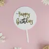 Acrílico decoração do bolo cartão mãe dia dos pais crianças do bebê aniversário HB cozimento aniversário plug - in atacado