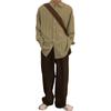 Camisa de diseño nicho para primavera y otoño, ropa holgada, retro japonés, versátil, a rayas, interior, camisa de manga larga, abrigo para hombre