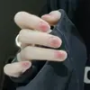 Uñas Portátiles Hechas a Mano al por Mayor Xiaohongshu Douyin Más Vendidas Corazón de Mariposa con Diamantes Uñas Portátiles de Arte para Uñas de Alta Gama 24 Piezas