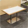 Mesas y sillas para tiendas de postres, restaurantes de fideos de moda, restaurantes de té, restaurantes japoneses e izakayas; sillas comerciales de ratán y mesas de comedor de madera maciza con tapas de piedra