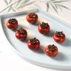 Caqui Ruyi sándalo rojo caoba hechizo madera de agarwood caqui DIY texto juego pieza de mano creativa cadena para teléfono móvil llavero accesorios