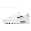 Tênis Esportivo Branco Clássico Europeu Novo Air Max 90 de Amortecimento Baixo com Sola Traseira para Comércio Transfronteiriço