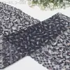 Acabamento de renda elástica estampada estilo pastoral de baixa saturação Tanglong cinza escuro, decoração para saias de roupa, acessórios de renda feitos à mão