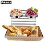 Rack de Vime de Aço Inoxidável Estilo Europeu Rack de Sobremesa de Camada Dupla Três Camadas Bandeja para Bolo de Pão Loja de Fábrica Rack de Frutas