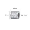 Plata de Ley S925 Separadores Completos de Diamante Accesorios Separadores de Circonita Cuentas Separadoras de Perlas y Jade DIY Materiales Decorativos