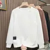 Sudadera de Cuello Redondo para Hombre Primavera Otoño Estilo Nuevo Casual Holgada Versátil Chicos Adolescentes Casual Deportivo Top
