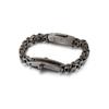 Atacado de Acessórios Estilo Retrô Novos: Pulseira Masculina de Aço Titânio Curva Cruzada Personalidade Tendência Europeia e Americana