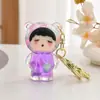 Agita las cuentas de colores de explosión de sonido en el llavero de aceite creativo en la serie de botellas de aceite muñeca botella de arena movediza pequeño colgante adornos de regalo