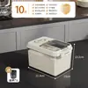 Contenedor de Arroz de Grado Alimenticio para Uso Doméstico, a Prueba de Insectos, a Prueba de Humedad, Contenedor Sellado, Cubo de Arroz de Gran Capacidad, Tanque de Almacenamiento Ahorrador de Espacio para Granos y Cereales