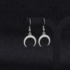 Suministro de pendientes de mariposa de acero inoxidable, pendientes de cola de sirena, pendientes de luna, joyería de clip de oreja Harajuku, venta al por mayor
