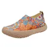 Nuevos Zapatos de Mujer 2026 para Verano con Estampado de Graffiti de Frutas, Transpirables Casuales Slip-On Zapatos de Mamá Perezosa