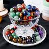 Adornos de bolas de cristal rosa púrpura natural, muestra de mineral de piedra semipreciosa de ágata de cristal, accesorios de cuentas sueltas de bolas sin agujeros para bricolaje