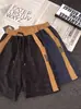 Shorts Masculino Estilo Chinês com Sobrenomes Tradicionais, Novo Verão 2026 Tendência Solta de Seda de Gelo Calça de Cinco Pontos