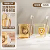 Juego de Tazas para Cepillo de Dientes y Enjuague Bucal con Forma de Oso para Uso en Casa, Juego de Tazas Transparentes de Plástico para Cepillo de Dientes para Parejas, Taza para Cepillo de Dientes con Almacenamiento Ranurado para Baño