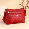 Bolsa de Ombro Versátil Feminina Estilo Verão, Bolsa Transversal de Grande Capacidade para Mulheres de Meia-Idade e Idosas, Bolsa Feminina de Couro PU, Bolsa Quadrada Pequena Texturizada para o Dia a Dia