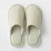 Zapatillas de Algodón para Piso de Madera en Casa Japonesa Temporadas de Primavera Otoño Invierno Hombres Mujeres Interiores Rayadas Silenciosas Antideslizantes Suela Suave Zapatos de Tela de Algodón