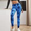 Mallas Deportivas Seamless Tie-Dye Transfronterizas Mallas Melocotón Levanta Glúteos Control de Abdomen Cintura Alta Pantalones de Yoga Fitness