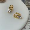 Pendientes de cadena fría de plata de ley s925 con incrustaciones de diamantes, elegantes pendientes chapados en oro para mujer, pendientes exquisitos y brillantes de plata de ley para todo el cuerpo.