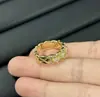 Anel Popular Xiaohongshu com Textura de Diamante Embutido Versão Larga Anel Estilo Retrô Exquisito e Fashionável Peça Única Dropshipping