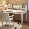 Escritorio de madera maciza con combinación de estantería para uso doméstico por estudiantes de primaria y secundaria, escritorio y silla de escritura simples para dormitorio de apartamento pequeño