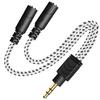 Cabo adaptador fone de ouvido splitter duplo 3,5 milímetros fêmea aguçador de telefone móvel par cabo adaptador 1 Arraste 2 fone de ouvido cabo de áudio
