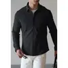 Camisa de Punto Vertical Acanalado Transpirable con Cremallera para Hombre, Estilo Business Casual, Nueva Colección Primavera 2026, Top Casual Resistente al Desgaste