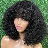 Moda feminina europeia e americana nova da Amazon, cabelo curto cacheado, cabelo cacheado pequeno, cabeça explosiva, seda de alta temperatura, atacado de fábrica
