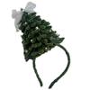 Diadema de árbol de Navidad DIY con barra retorcida, hecha a mano, casera, paquete de material para tarjeta para el cabello, regalo de Nochebuena para amigos