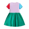 Verano 2026 Nuevo Vestido de Ropa Infantil Vestido de Punto de Manga Corta para Niños Vestido para Niñas Distribución y Dropshipping de Ropa Infantil Europea y Americana