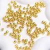 Cuentas Separadoras Doradas y Plateadas de 3 mm, Cuentas de la Fortuna, Cuentas Sueltas, Accesorios Dorados para Manualidades DIY, Cuentas Redondas, Cuentas Separadoras Pequeñas, Cuentas de Posicionamiento al por Mayor