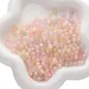 Série Bicolor com Glitter Dourado em Acrílico Contas Redondas Artesanais DIY Acessórios para Corrente de Celular Contas para Mão Material Contas Soltas