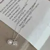 Colar de Pérolas Simples de Luxo Leve para Mulheres Estilo Frio Zircônia Brilhante Microincrustada Corrente para Clavícula Ins Colar Versátil