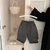 Calças de Algodão Puro para Meninas Outono Novo Bebê Cor Sólida Versátil Calças Casuais Primavera e Outono Bebê Soltas Retas Longas