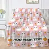 Manta Halloween Sofá Perezoso Regalos Ropa de Cama Manta de Franela Sala de Estar Conjunto de Gráfico Festivo