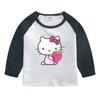 Camisetas de Manga Larga para Niños, Ropa para Niños, Otoño 2025 Nuevos Tops de Algodón Puro para Niñas, Camisetas Básicas de Color Contrastante Estilo Primavera y Otoño para Niñas