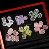 Cuentas Octogonales de Cristal Blanco Natural Sueltas Cristales Facetados Regulares Cuentas Superiores con Agujero Accesorios para Joyería Hecha a Mano DIY