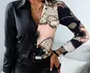 2022. Artículos Destacados en Wish y Amazon. Blusa Camisa Top de Manga Larga con Cuello en V Bloques de Color Estilo Transfronterizo Otoño e Invierno