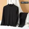 Conjunto térmico de dos caras para hombre, playera y pantalón térmicos gruesos, nuevo conjunto de ropa interior térmica de cuello medio para invierno