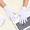 Guantes Negros Cepillados para Hombre de Otoño e Invierno, Guantes Elásticos de Seda de Leche para Ciclismo, Guantes de Trabajo, Guantes Blancos para Hombre para Senderismo y Running