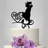 Decoração Criativa de Bolo de Casamento Noivos Abraço Feliz Cartão de Bolo Noivos Cartão